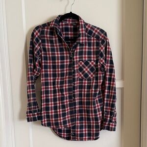 EDDIE BAUER, Red and Blue Plaid Shirt